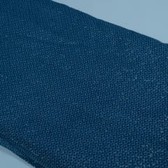 Blue Color Denim Embroidered Fabric