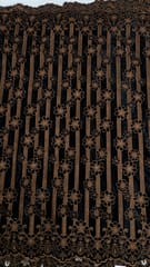 Black Color Velvet Cutwork Embroidered Fabric