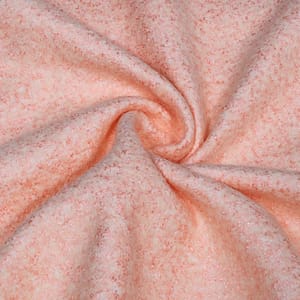 Peach Color Tweed Fabric