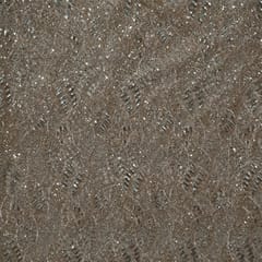 Brown Color Imported Net Embroidered Fabric