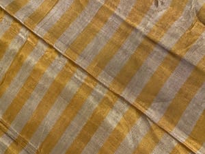 Gold Stripes Pure Tissue Fabric