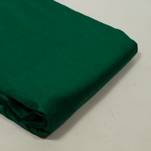 Bottle Green Color Dupion Silk Fabric