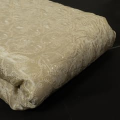 Dyeable Tissue Upada Embroidered Fabric