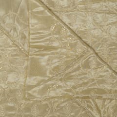 Dyeable Tissue Upada Embroidered Fabric