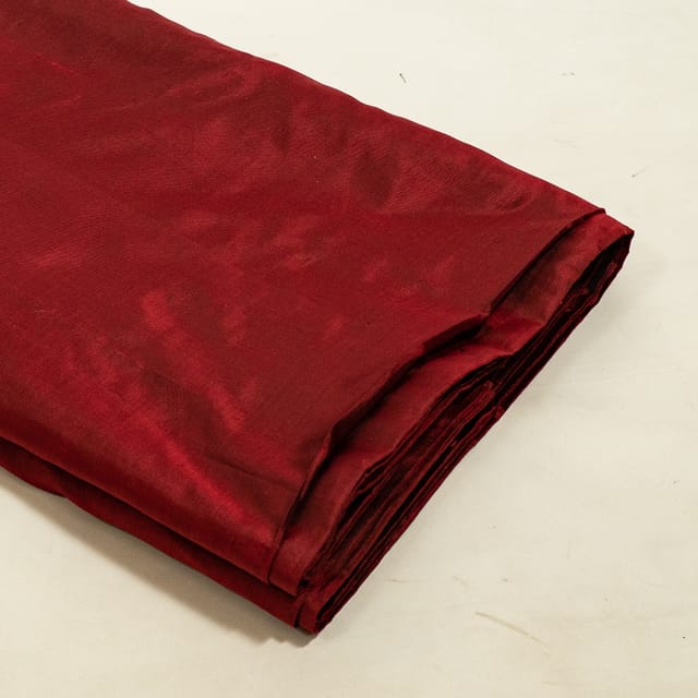 Black and Maroon Color Two Tone Pure Silk Fabric