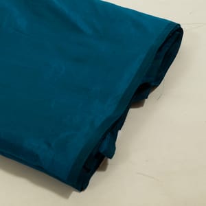 Black and Peacock Blue Color Two Tone Pure Silk Fabric