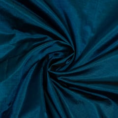 Black and Peacock Blue Color Two Tone Pure Silk Fabric