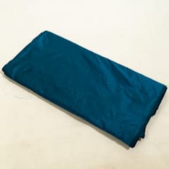 Black and Peacock Blue Color Two Tone Pure Silk Fabric