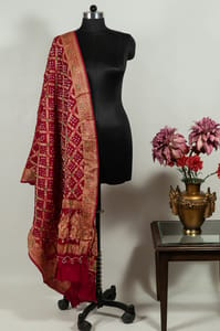 Maroon Color Modal Satin Bandhani Dupatta