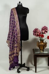 Purple Color Modal Satin Bandhani Dupatta