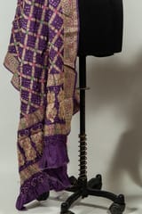 Purple Color Modal Satin Bandhani Dupatta