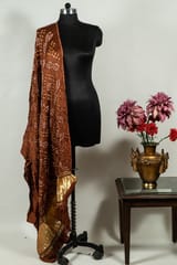 Brown Color Modal Satin Bandhani Dupatta