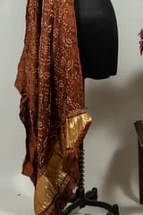 Brown Color Modal Satin Bandhani Dupatta