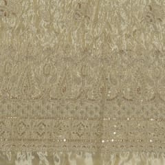 Dyeable Tissue Upada Embroidered Fabric