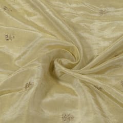 Dyeable Tissue Upada Embroidered Fabric