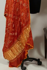 Rust Color Modal Satin Bandhani Dupatta