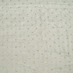 Dyeable Dola Silk Embroidered Fabric