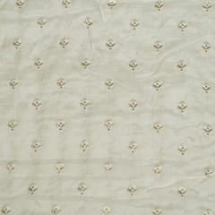 Dyeable Dola Silk Embroidered Fabric