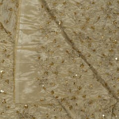 Dyeable Tissue Upada Embroidered Fabric