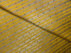 Yellow Stripes Semi Brocade Fabric