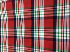 Red Checks Yarn Dyed Cotton Fabric