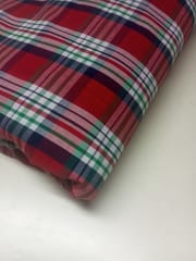 Red Checks Yarn Dyed Cotton Fabric