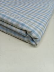 Olive Blue Plain Weave Yarn Dyed Cotton Fabric