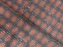 Rose Pink Color Checks Sequence Tencil Denim Fabric