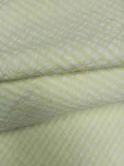 Yellow Seersucker Stripe Yarn Dyed Cotton Fabric