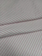 Pink Seersucker Stripe Yarn Dyed Cotton Fabric