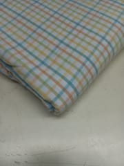 Multi Yellow Plain Weave Yarn Dyed Cotton Check Fabric