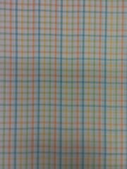 Multi Yellow Plain Weave Yarn Dyed Cotton Check Fabric