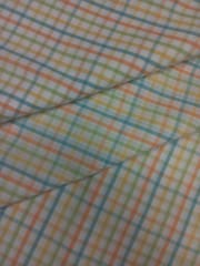 Multi Yellow Plain Weave Yarn Dyed Cotton Check Fabric