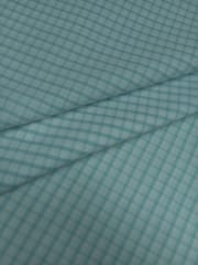 Light Blue Plain Weave Cotton Check Fabric