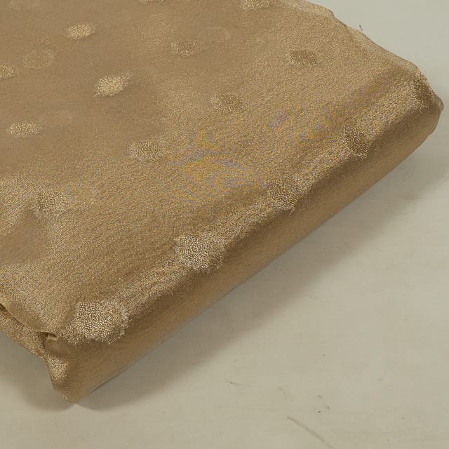 Dyeable Golden Tissue Jacquard Fabric