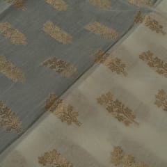 White Dyeable Chanderi Jacquard Fabric