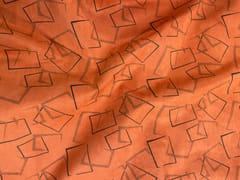 Orange Abstract Suede Fabric