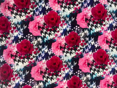 Multicolor Floral Pure Velvet Fabric