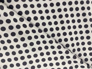 White Polka Dots Suede Fabric