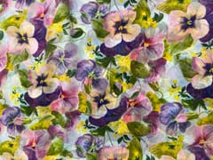 Multicolor Floral Viscose Organza Fabric