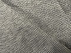 Light Grey Checks Cotton Linen Fabric