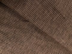 Brown Checks Cotton Linen Fabric