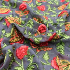 Georgette Embroidered Fabric