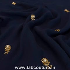 Georgette Embroidered Fabric