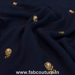 Georgette Embroidered Fabric