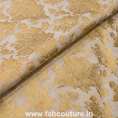 White Jacquard Silk fabric