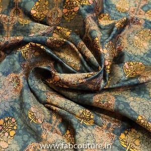 Jacquard Silk Digital Print(2 mtr cut piece)