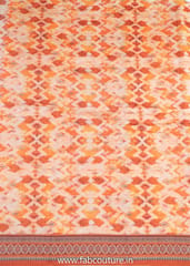 Orange Color Chanderi Digital Printed Fabric