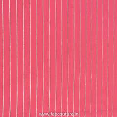 Gajree Color Poly Georgette Foil Stripes Printed Fabric