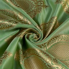 Green Color Brocade fabric